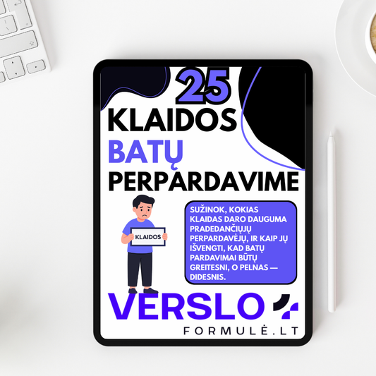 25 klaidos batų perpardavime